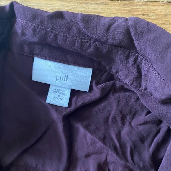 J.Jill Plum Button Down - Petite Small - Picture 2 of 3